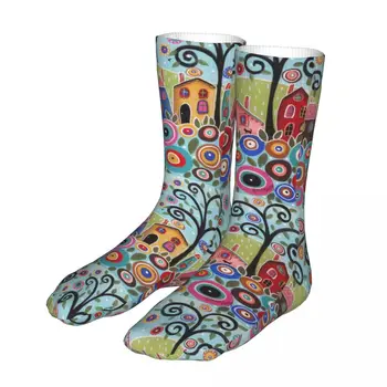Nové Ponožky pánske, dámske Ležérne Retro Vidieka Farba Mestá Ponožky Vintage Grafické Ponožka Jar Leto Jeseň Zima