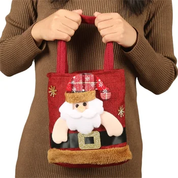 Vianočné Detí Candy Bag Santa Claus/Snehuliak/Medveď/Elk Vzor Krásne Liečbu Apple Tašky Festival Kabelka